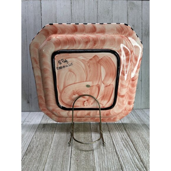Vtg Sarah Purifoy Serving Platter Square Carrots Design Collection 2000 10.75" L - Picture 2 of 7